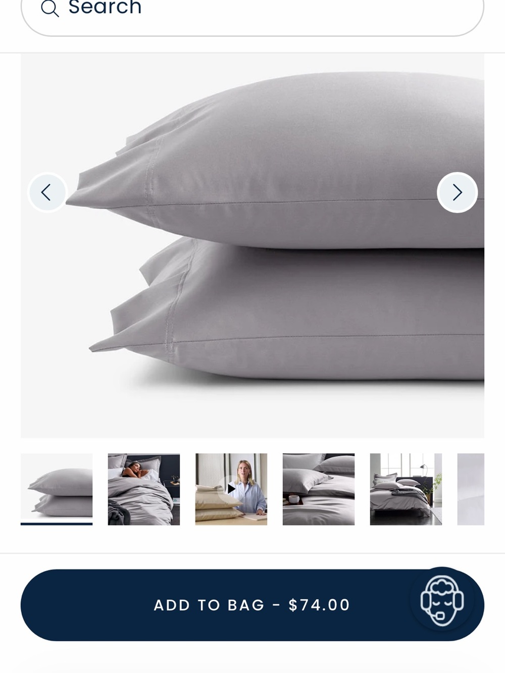 Company Store Legends Hotel Supima Wrinkle-Free Standard Pillowcases Silver Set